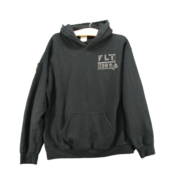 Gildan Men's FLT 038 Warthogs Pullover Graphic Hoodie Black Medium Military - Picture 1 of 16